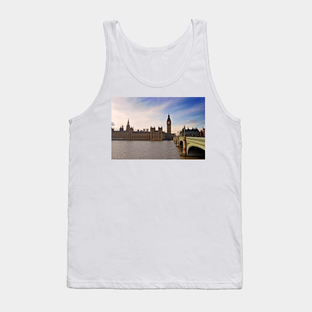 Big Ben Queen Elizabeth Tower Westminster Bridge Tank Top by AndyEvansPhotos